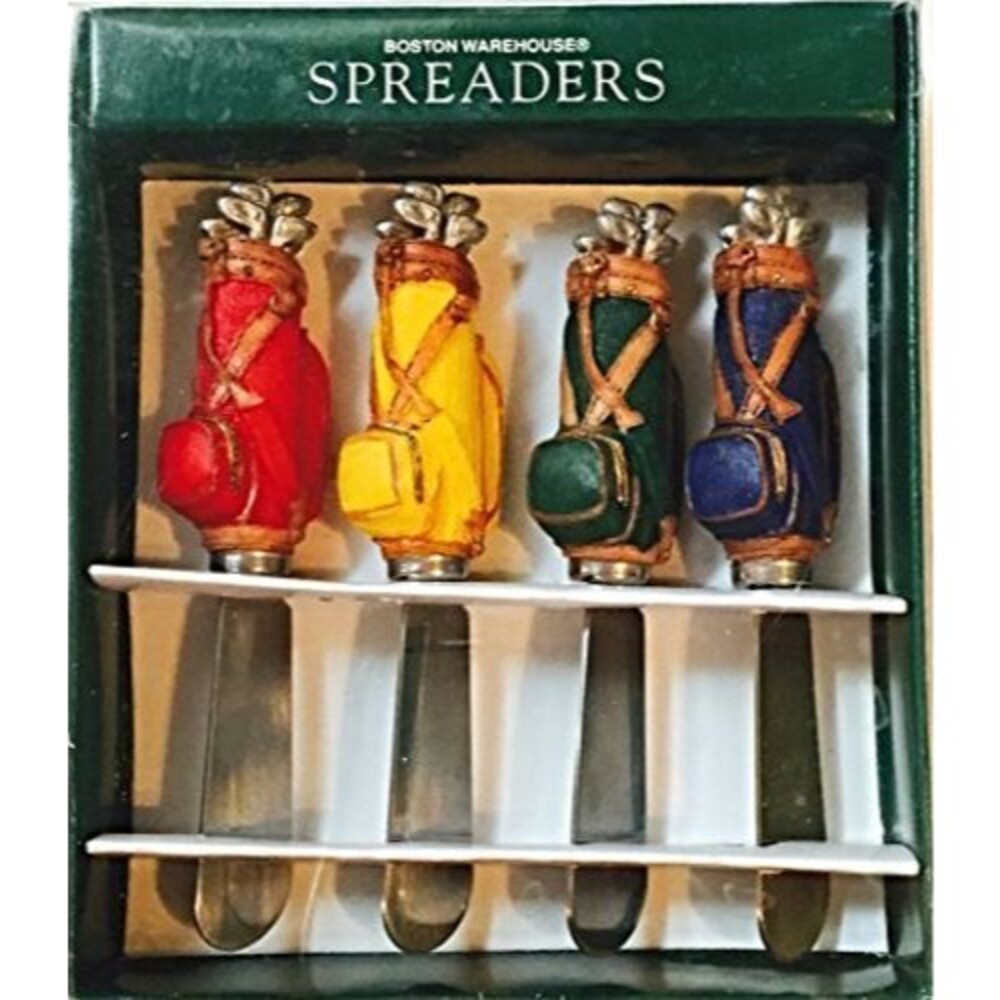 Boston Warehouse - 4 Piece Golf Bag Hand Painted Spreaders - 026602121295 * NEW